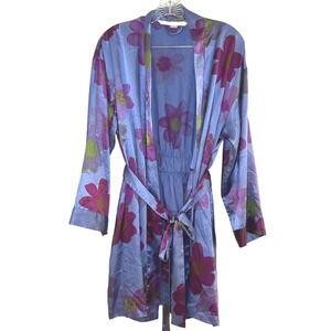 Victoria's Secret purple floral robe OS y2k 90s girly lounge sleep boho kidcore